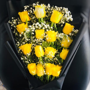 Yellow hand bouquet
